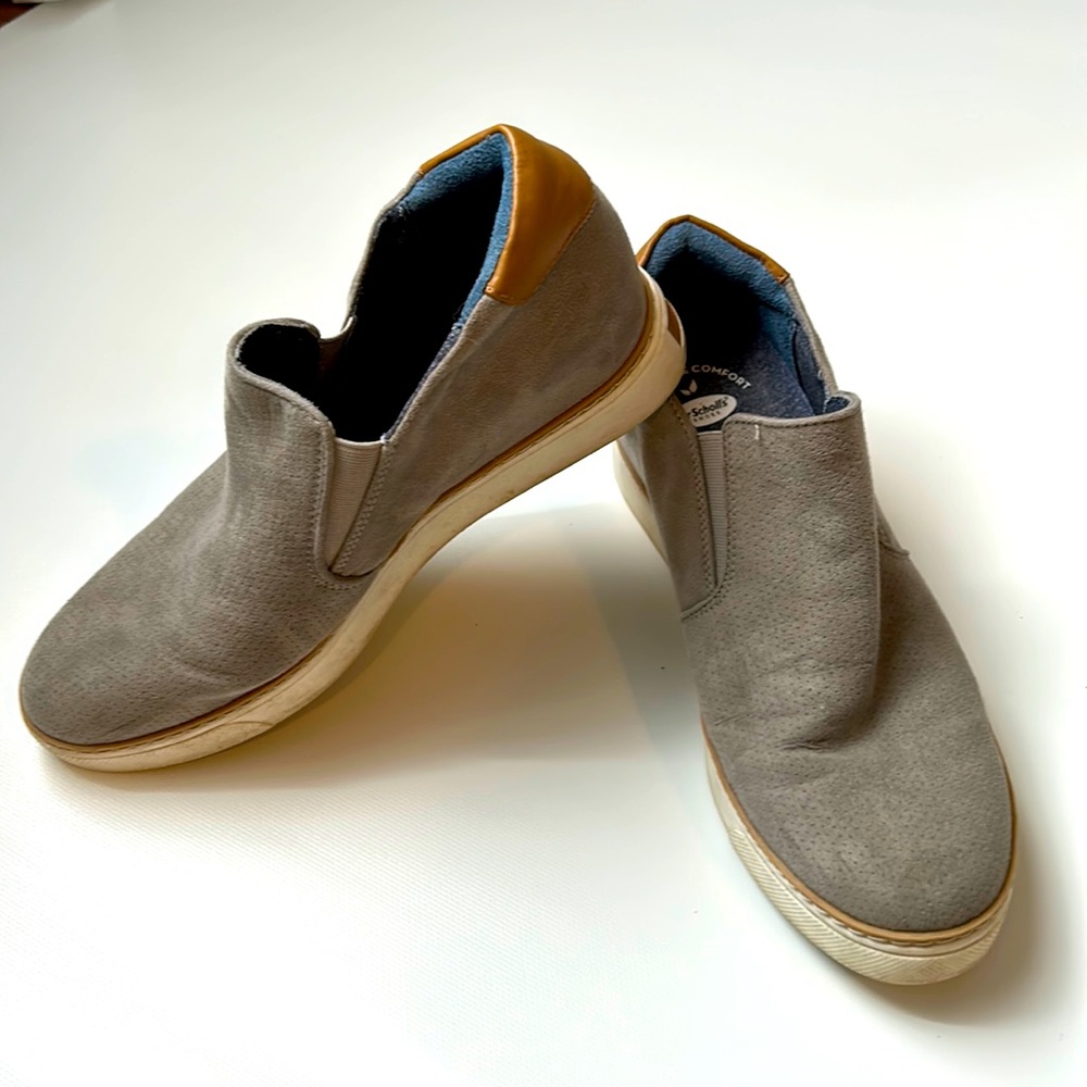 Dr. Scholl’s gray platform slip-on sneakers - super comfortable